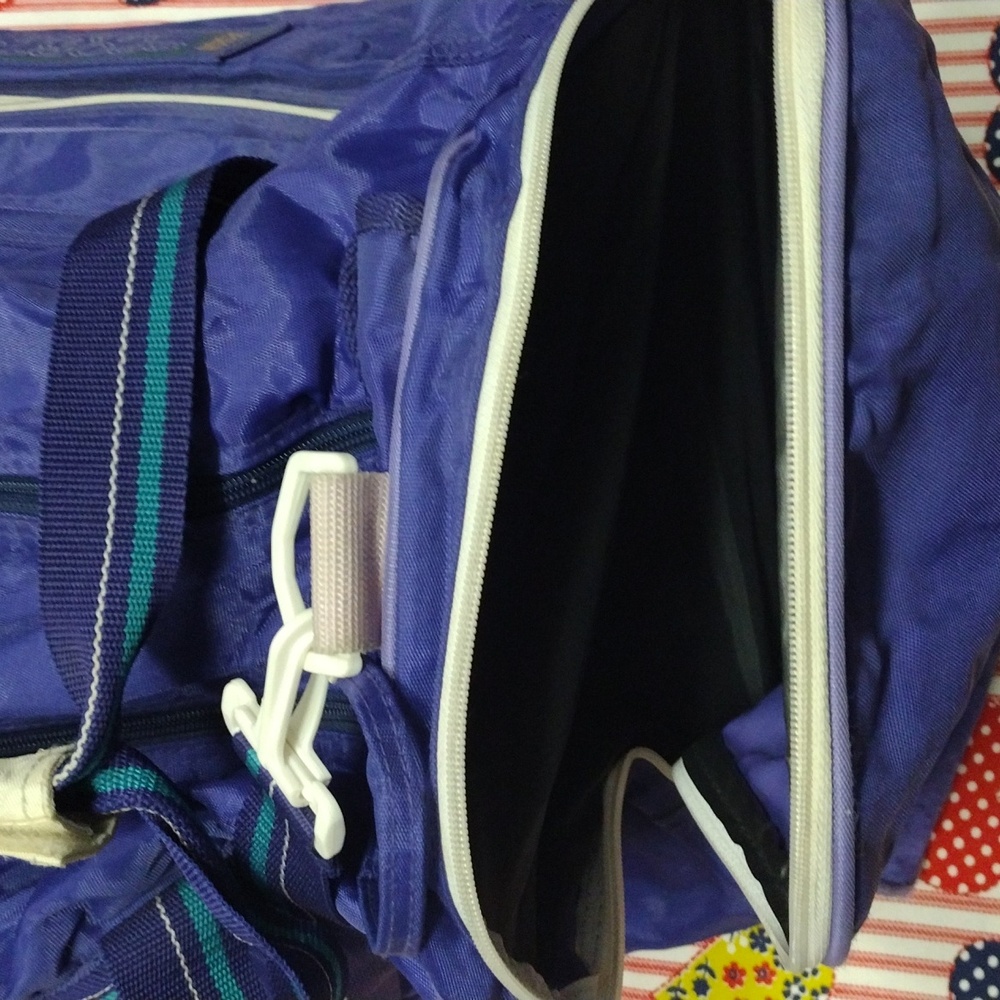 Purple Travel Gym Bag with Shoulder Strap - Picture 8 of 13